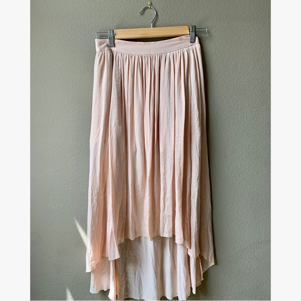 Aritzia silky high-low skirt